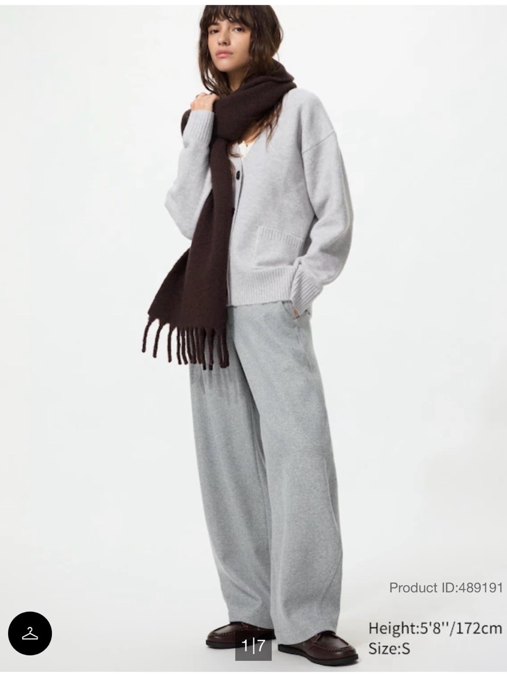 Uniqlo U brushed jersey barrel pants